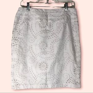 Cass white eyelet skirt